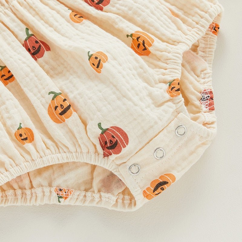 Bubble Sleeve Ruched Pumpkin Onesie - The Ollie Bee