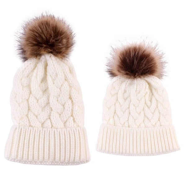 Cable Knit Bobbles Matching Beanie - The Ollie Bee
