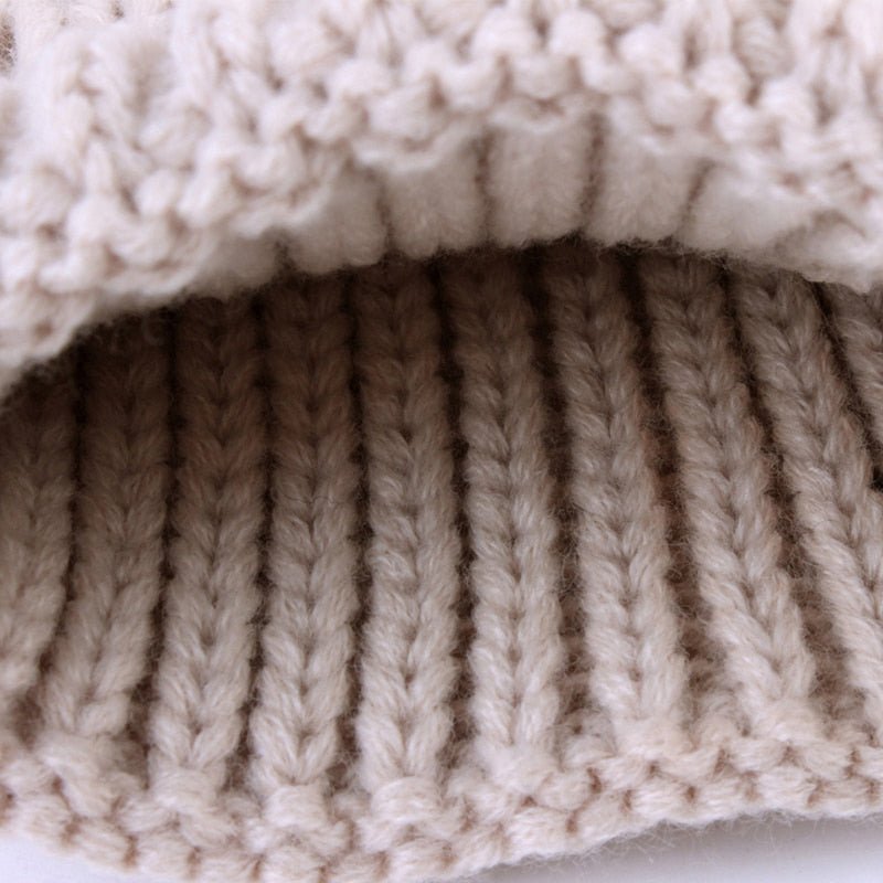 Cable Knit Bobbles Matching Beanie - The Ollie Bee