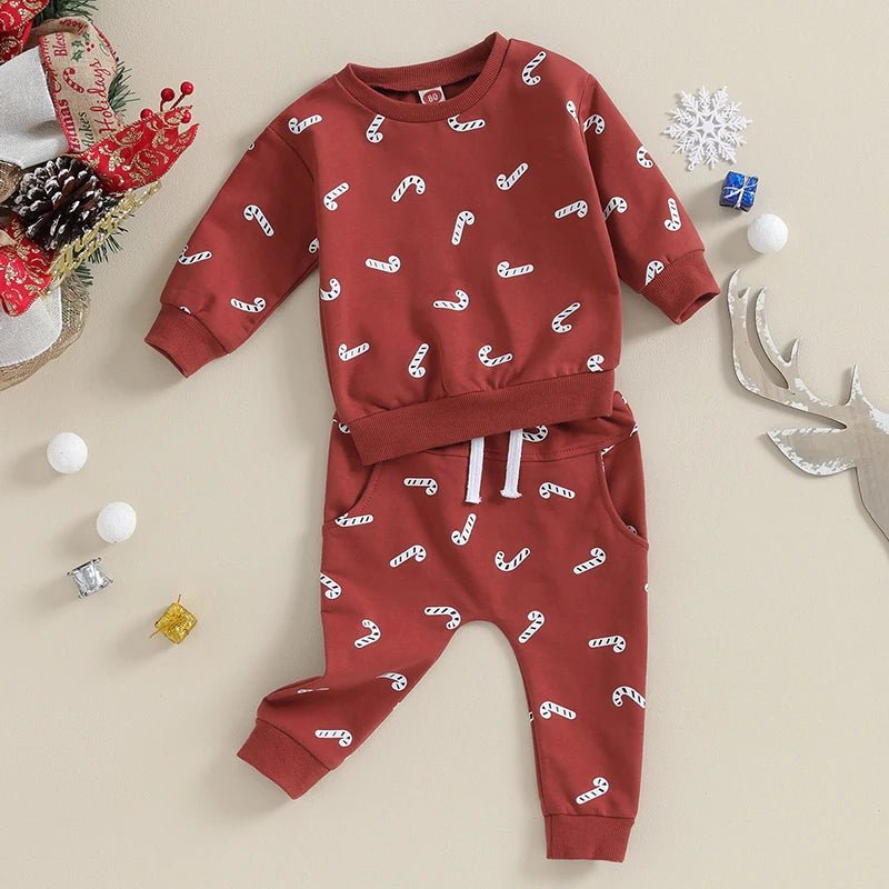 Candy Cane Sweatsuit - The Ollie Bee