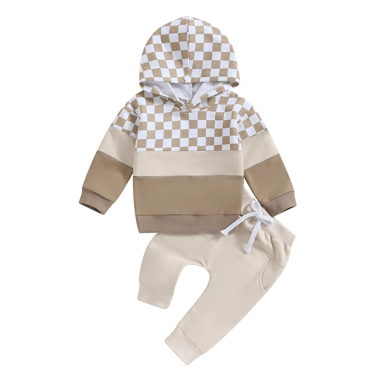 Checkerboard Colorblock Tracksuit - The Ollie Bee