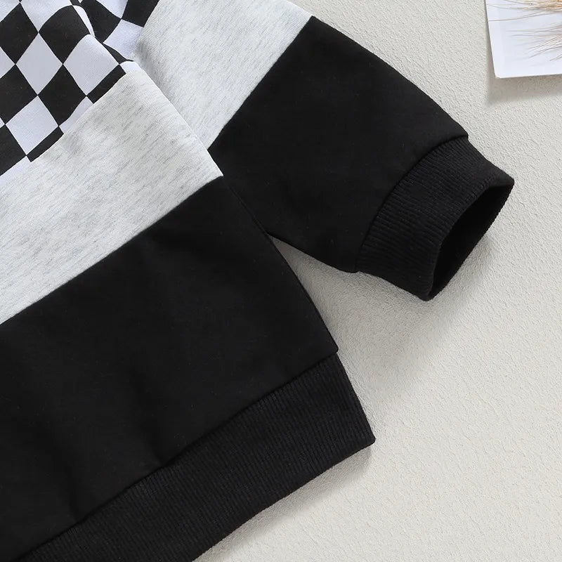 Checkerboard Colorblock Tracksuit - The Ollie Bee