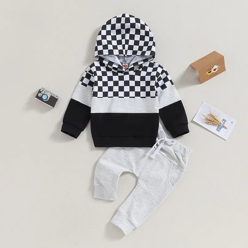 Checkerboard Colorblock Tracksuit - The Ollie Bee
