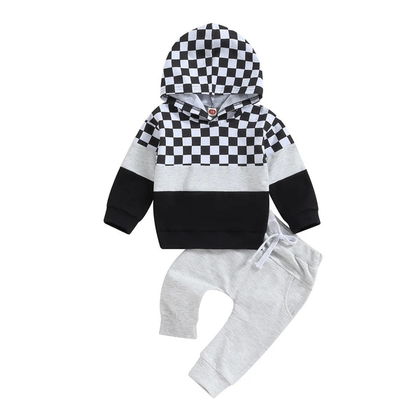 Checkerboard Colorblock Tracksuit - The Ollie Bee