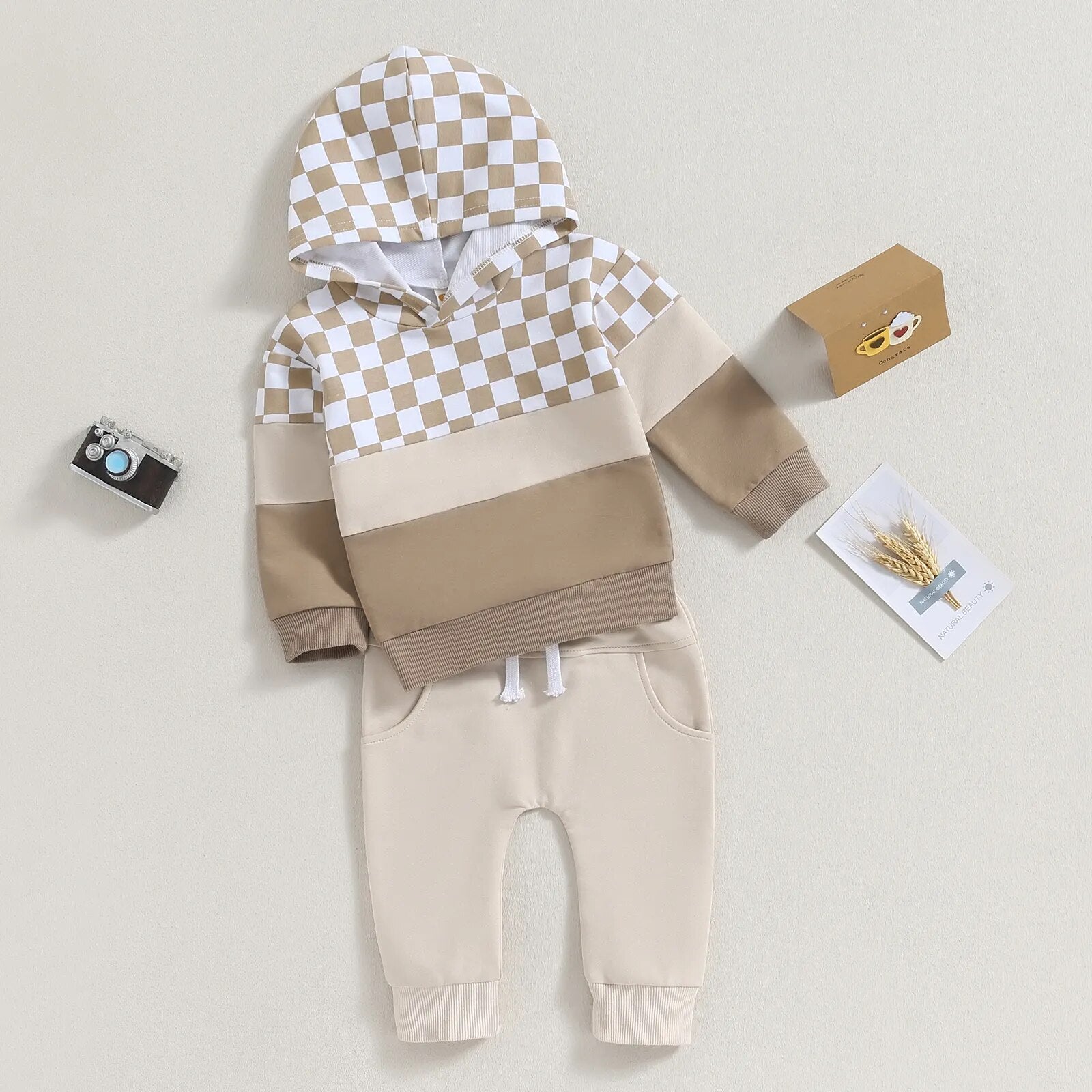 Checkerboard Colorblock Tracksuit - The Ollie Bee