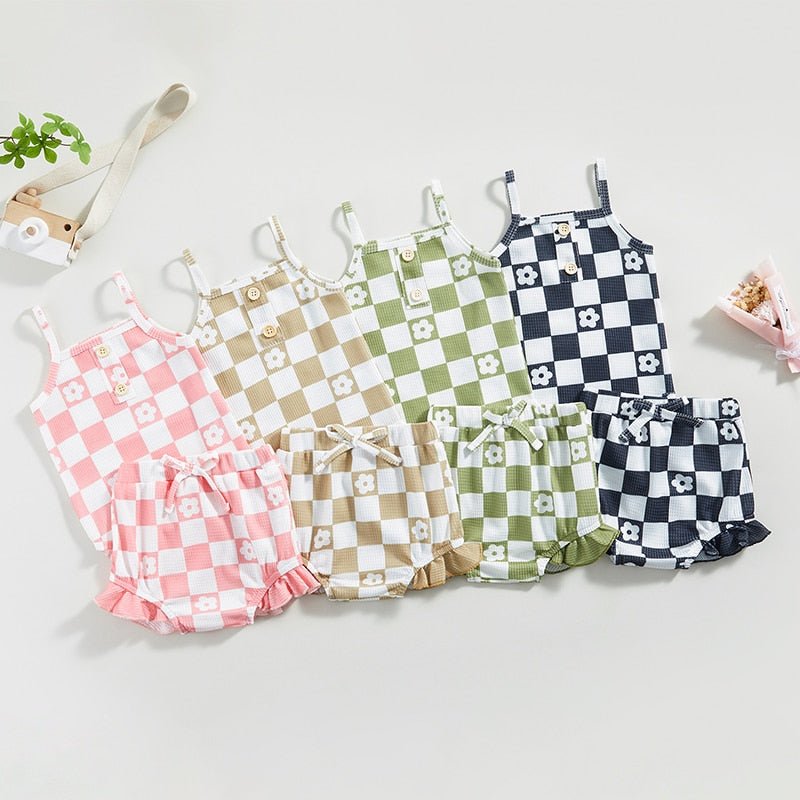 Checkerboard Flower Waffle Set - The Ollie Bee