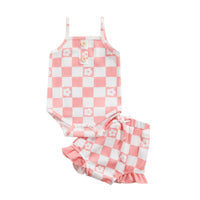 Checkerboard Flower Waffle Set - The Ollie Bee