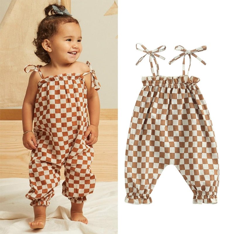 Checkerboard Jumpsuit - The Ollie Bee
