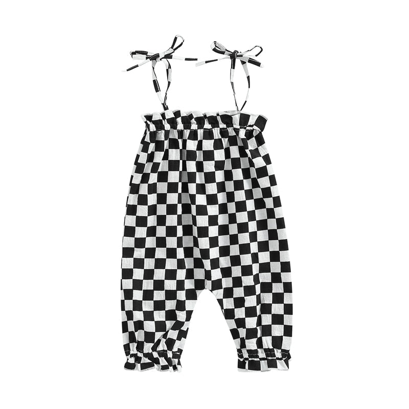 Checkerboard Jumpsuit Black 12 18 Months