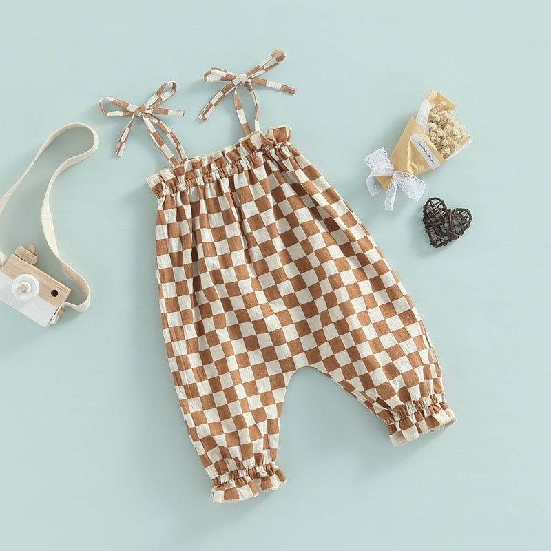 Checkerboard Jumpsuit - The Ollie Bee