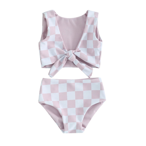 Checkerboard Knotted Bikini - The Ollie Bee