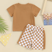 Checkerboard Pocket Tee Set - The Ollie Bee