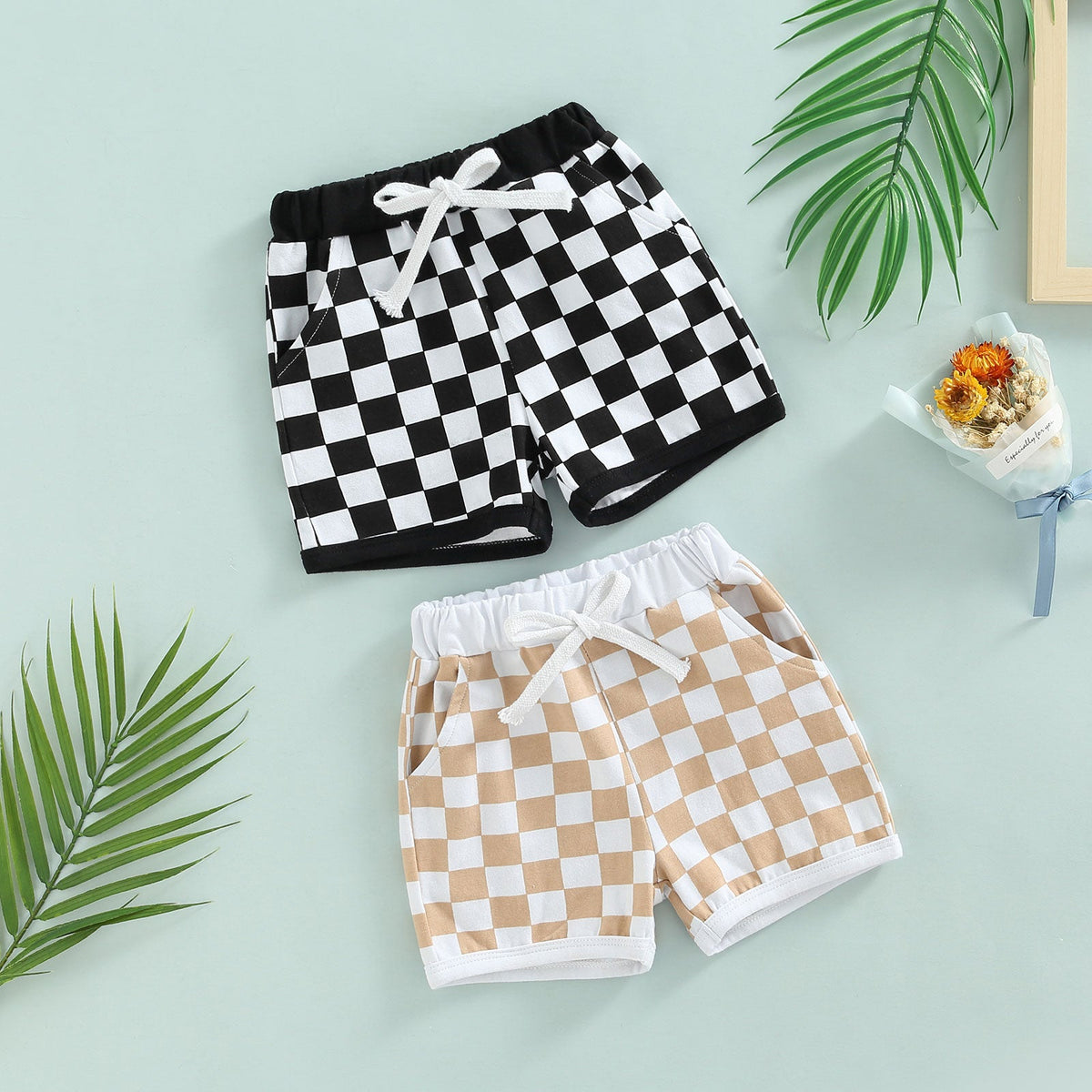 Checkerboard Shorts - The Ollie Bee