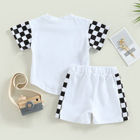 Checkered Pocket Tee Set - The Ollie Bee