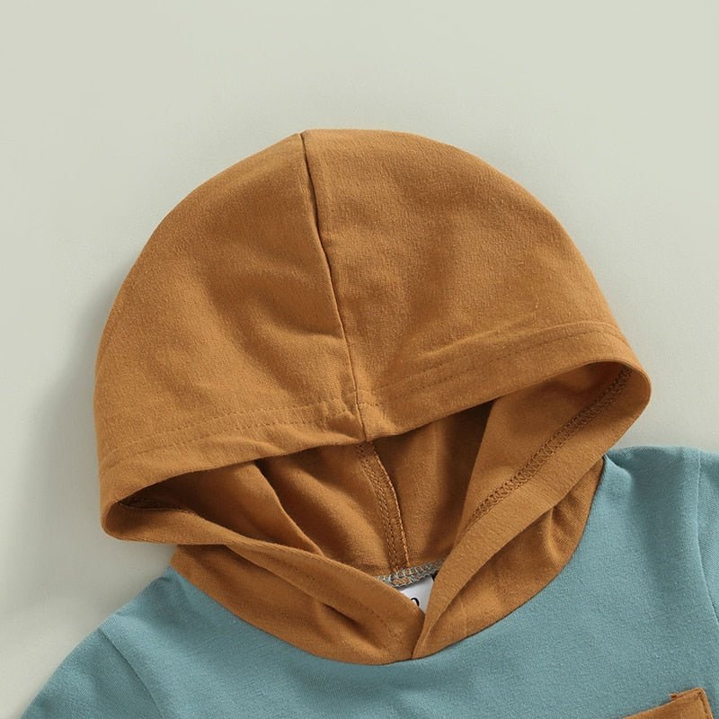 Color Block Hooded Shirt Set - The Ollie Bee