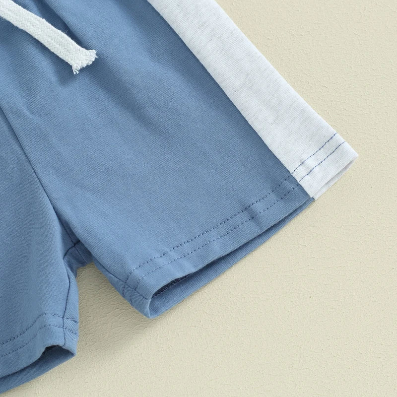 Color Contrast Pocket Tee Set - The Ollie Bee
