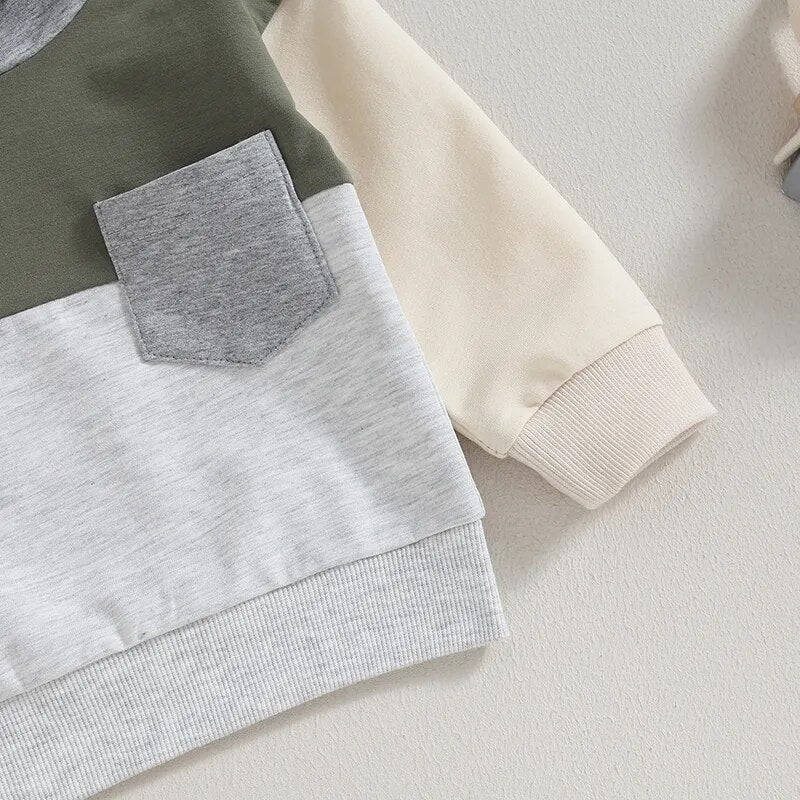Colorblock Pocket Tee Tracksuit - The Ollie Bee