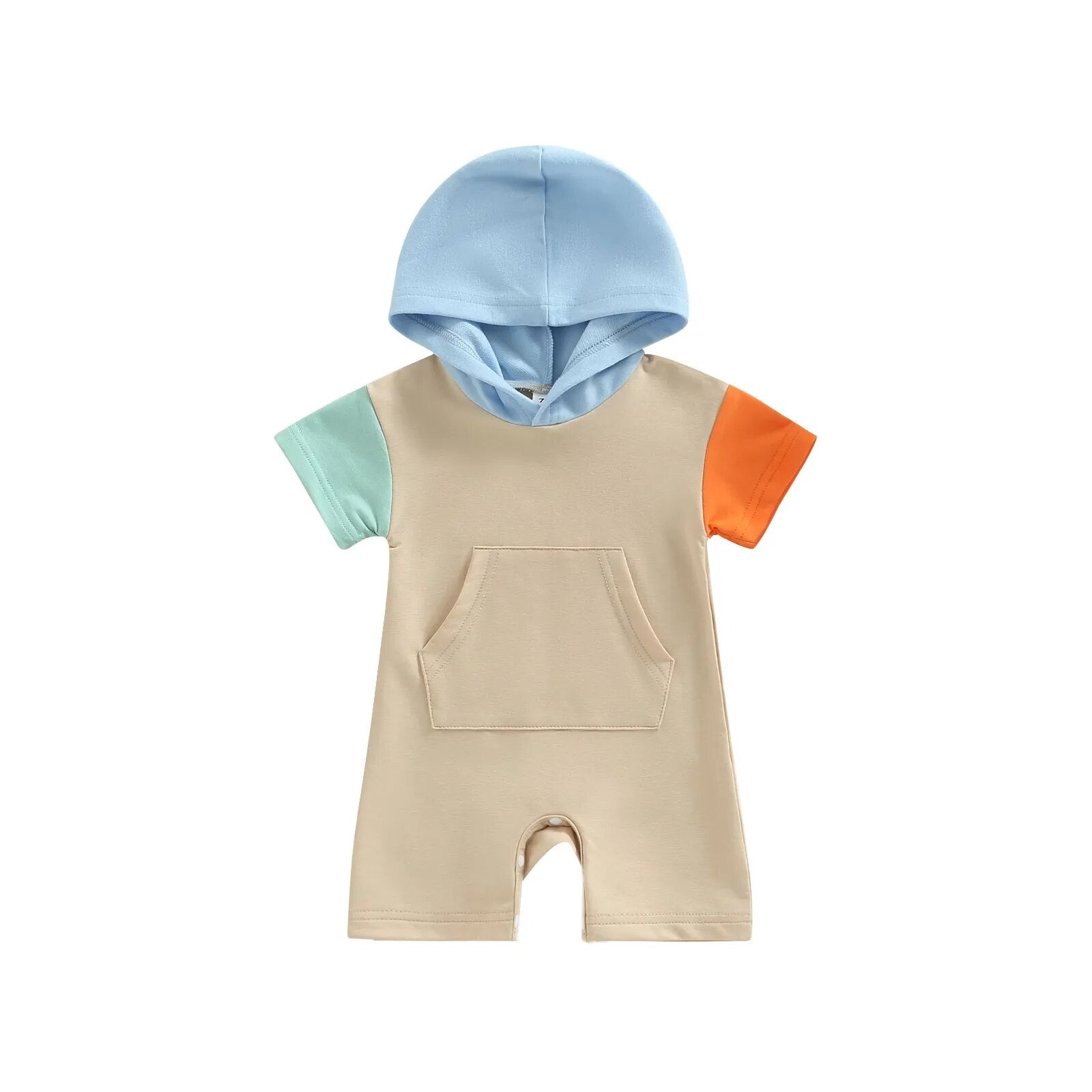Contrast Hooded Onesie - The Ollie Bee