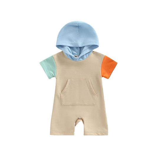 Contrast Hooded Onesie - The Ollie Bee