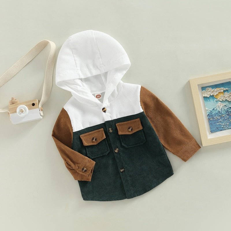 Corduroy Hooded Jacket - The Ollie Bee
