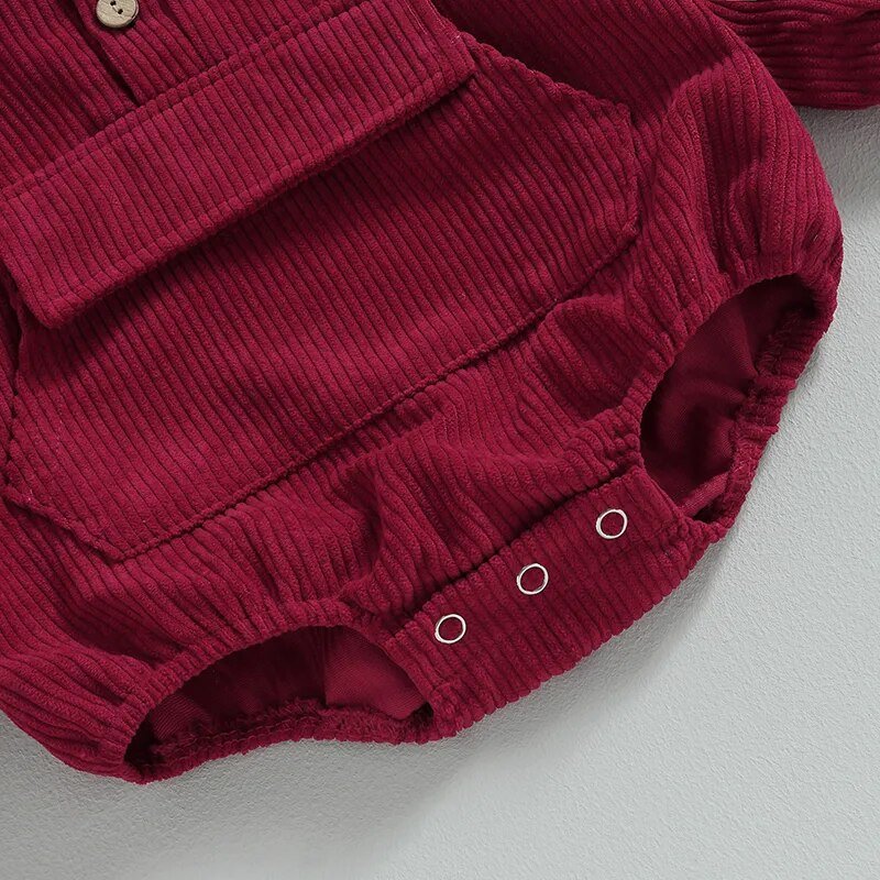 Corduroy Hooded Onesie - The Ollie Bee