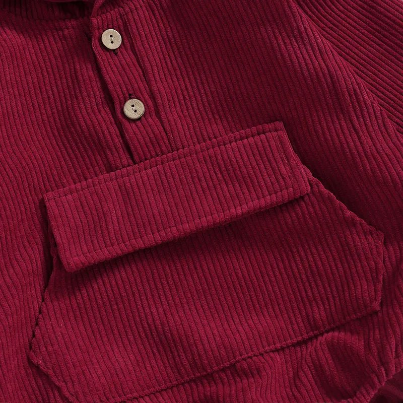 Corduroy Hooded Onesie - The Ollie Bee