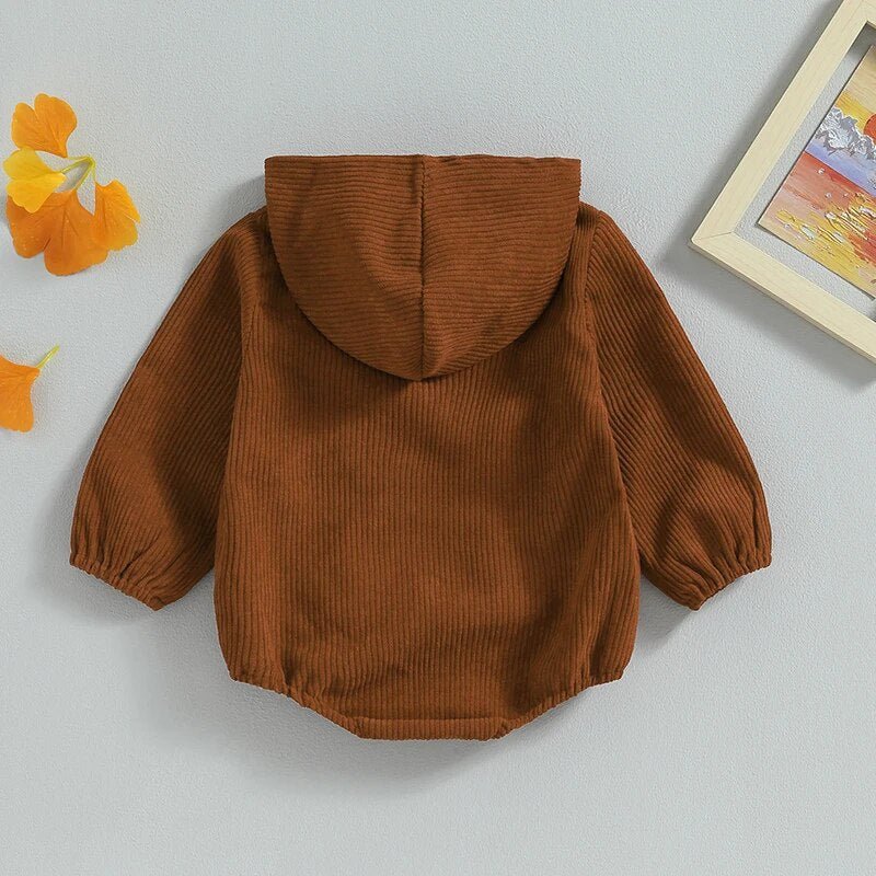 Corduroy Hooded Onesie - The Ollie Bee