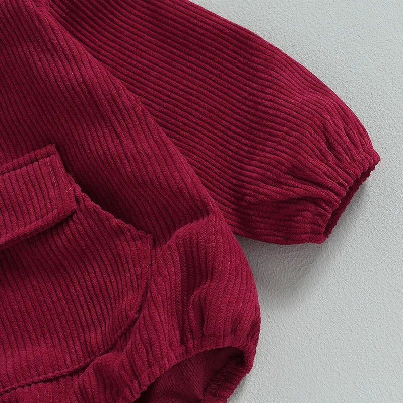 Corduroy Hooded Onesie - The Ollie Bee