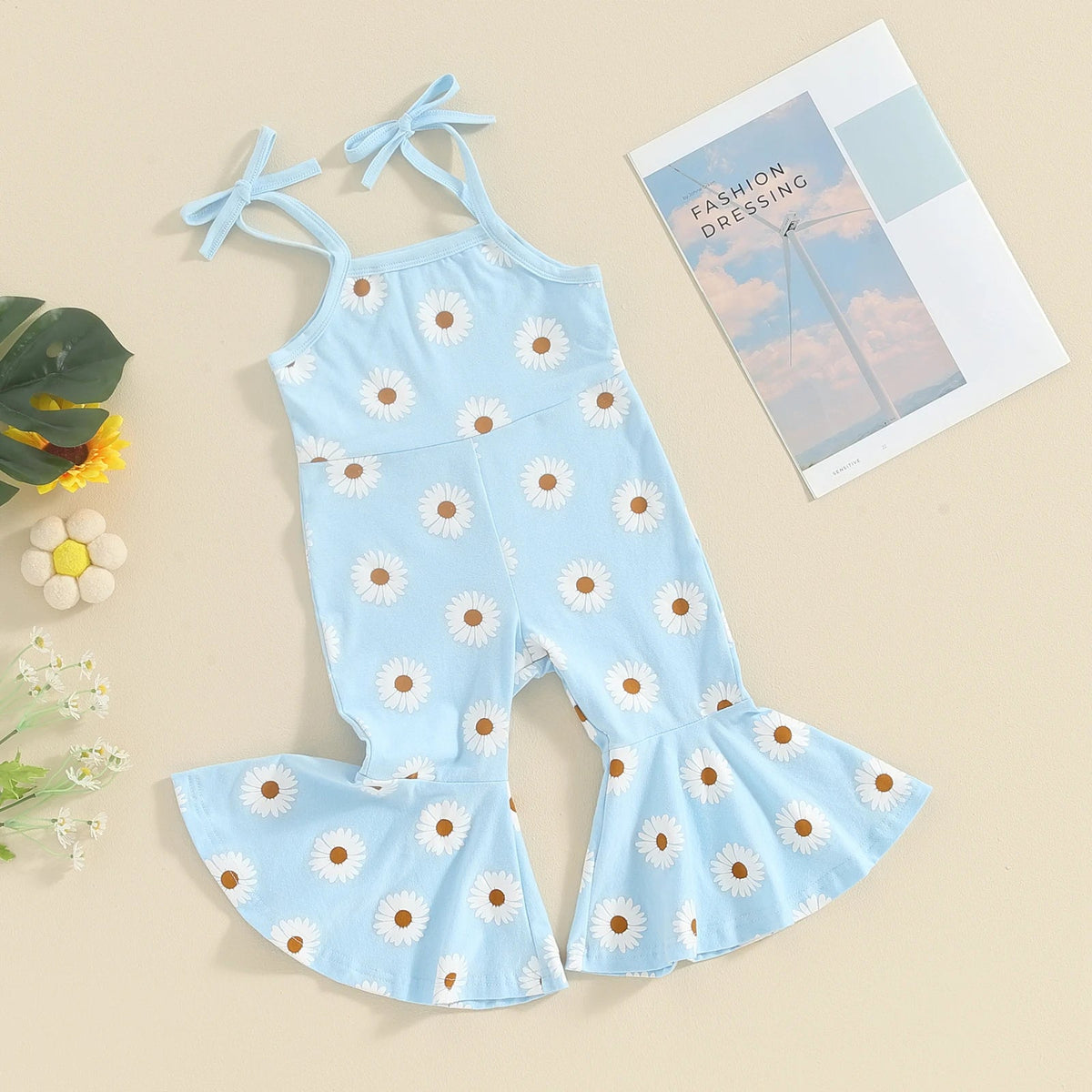 Daisy Bell Bottom Jumpsuit - The Ollie Bee