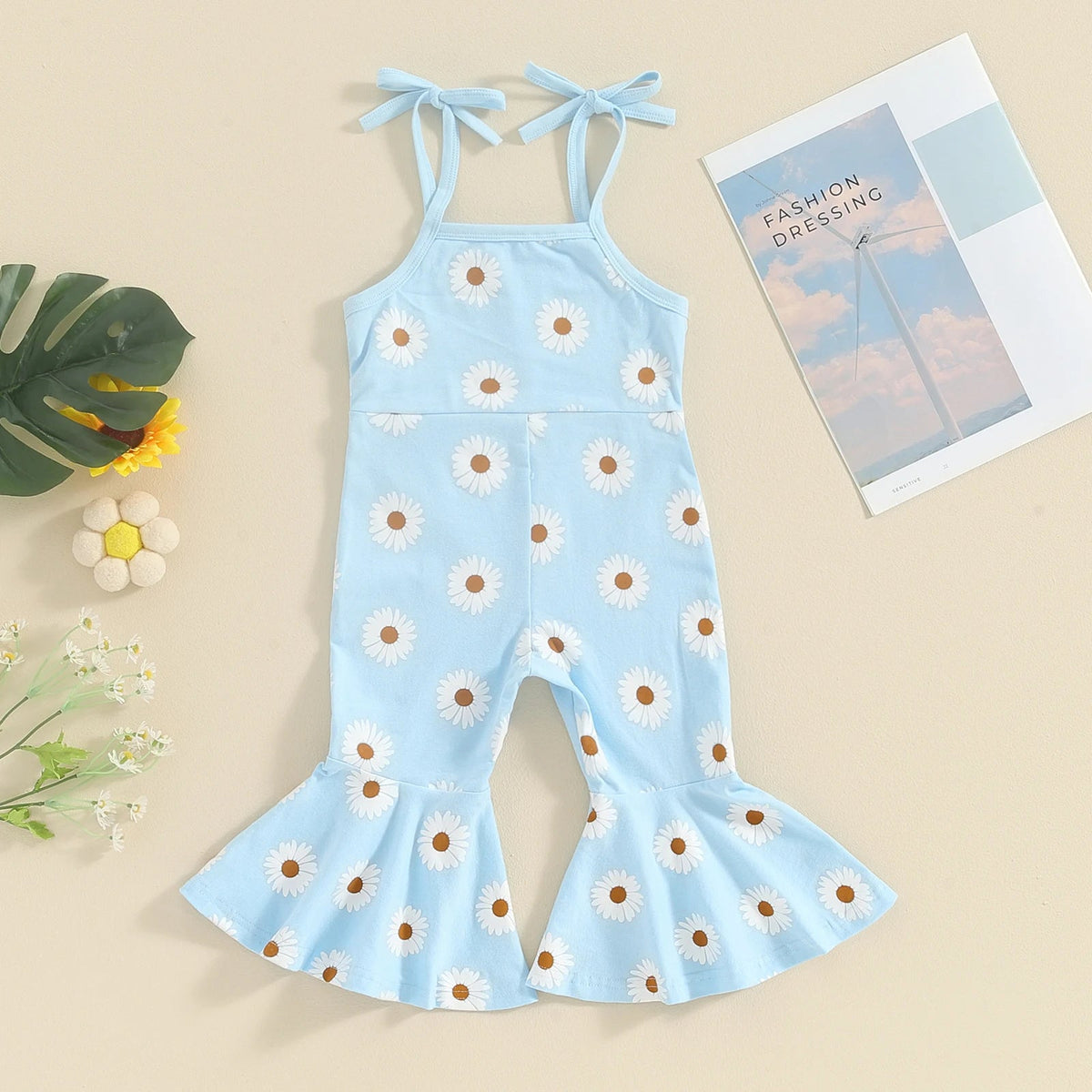 Daisy Bell Bottom Jumpsuit - The Ollie Bee