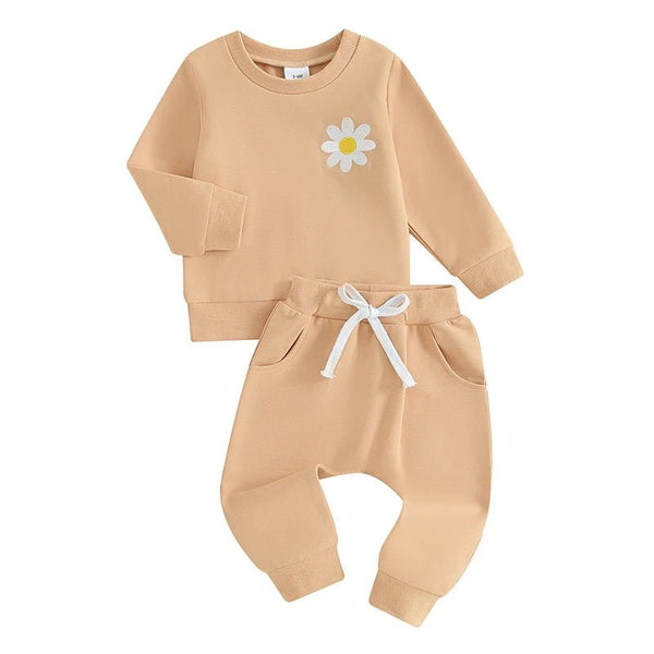 Daisy Embroidered Tracksuit - The Ollie Bee