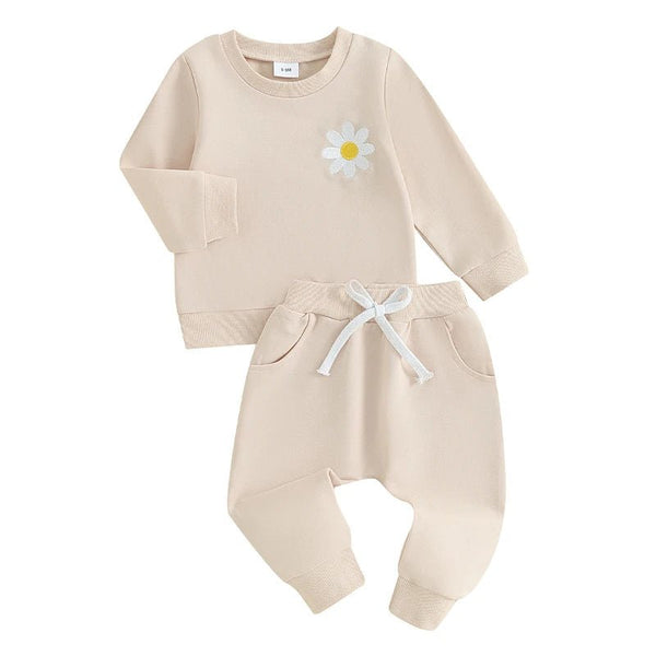 Daisy Embroidered Tracksuit - The Ollie Bee