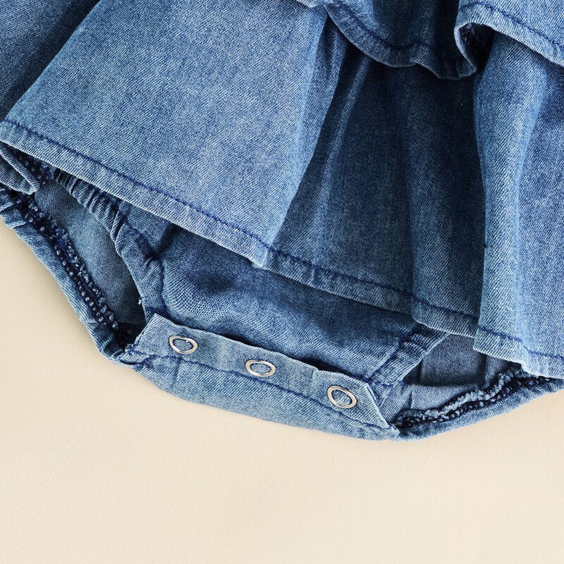 Denim Romper Jumpsuit - The Ollie Bee