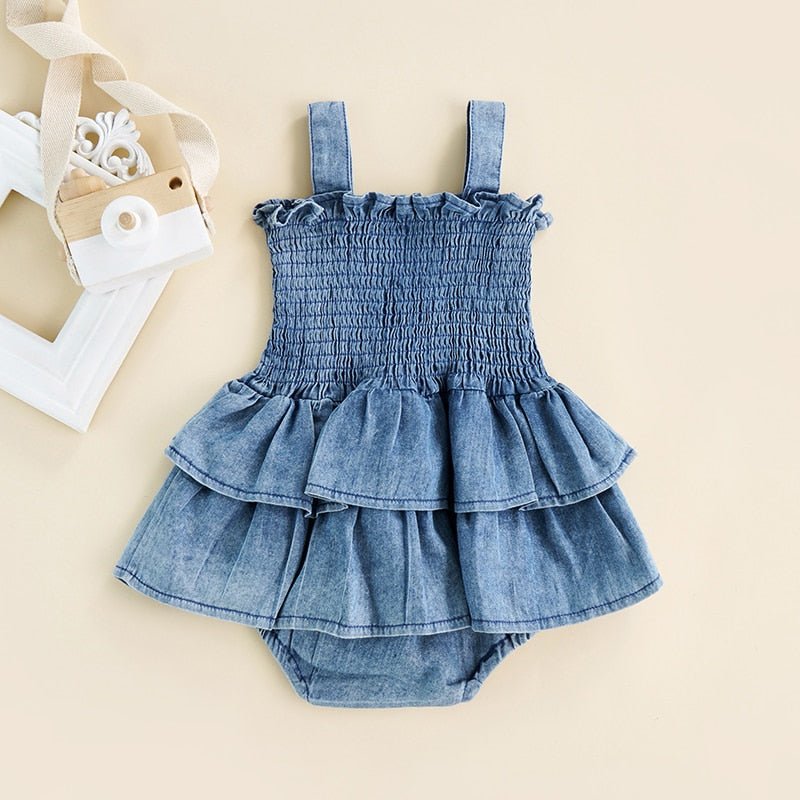 Denim Romper Jumpsuit - The Ollie Bee
