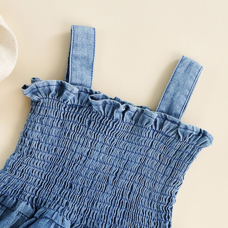 Denim Romper Jumpsuit - The Ollie Bee