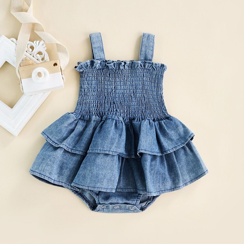 Denim Romper Jumpsuit - The Ollie Bee