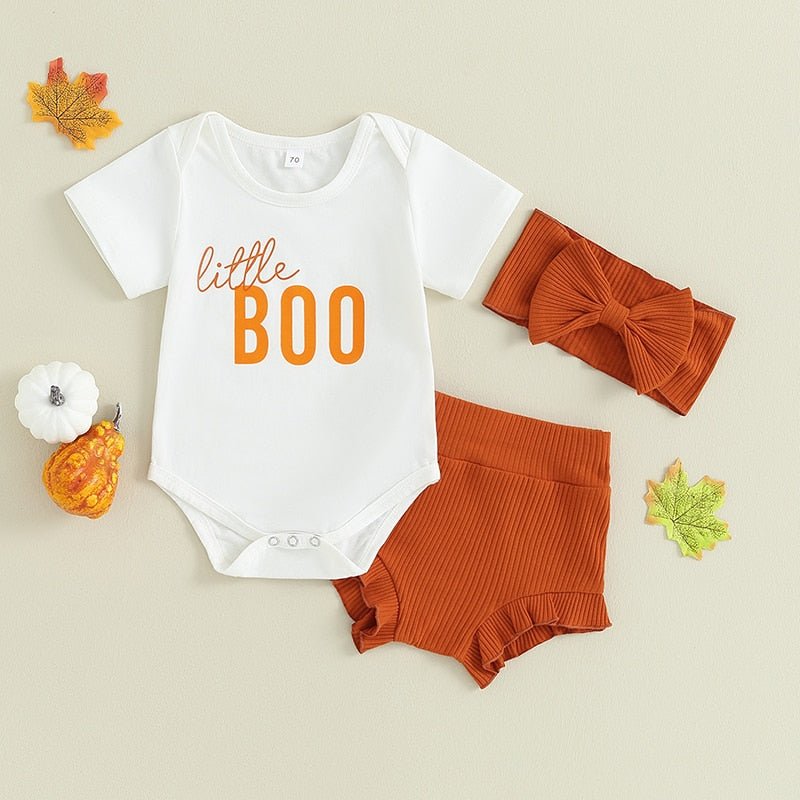 Halloween Ruffle Shorts Set - The Ollie Bee