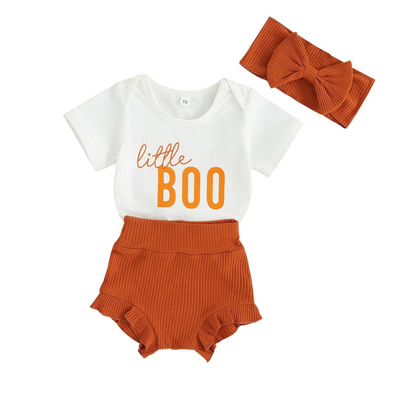 Halloween Ruffle Shorts Set - The Ollie Bee