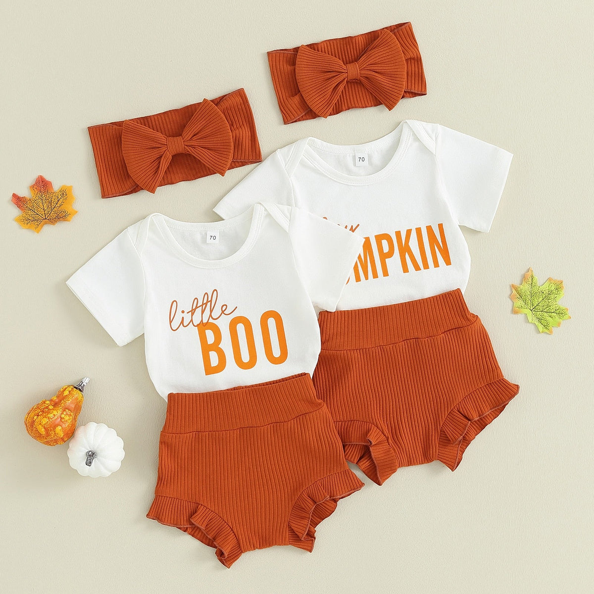 Halloween Ruffle Shorts Set - The Ollie Bee