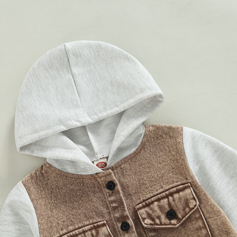Hooded Denim Jacket - The Ollie Bee