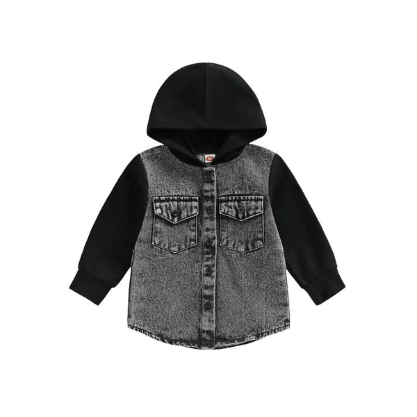 Hooded Denim Jacket - The Ollie Bee