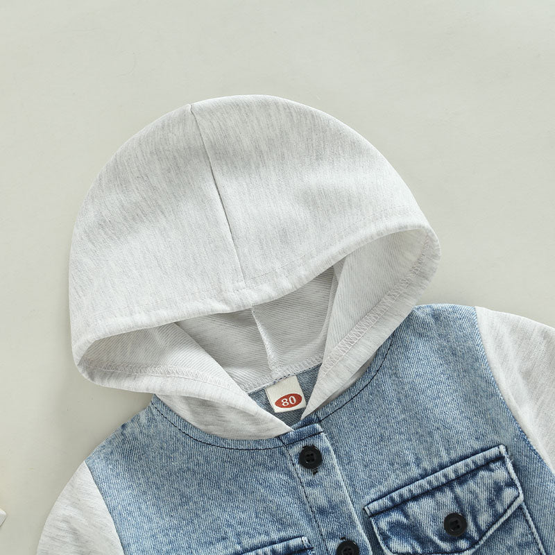 Hooded Denim Jacket - The Ollie Bee