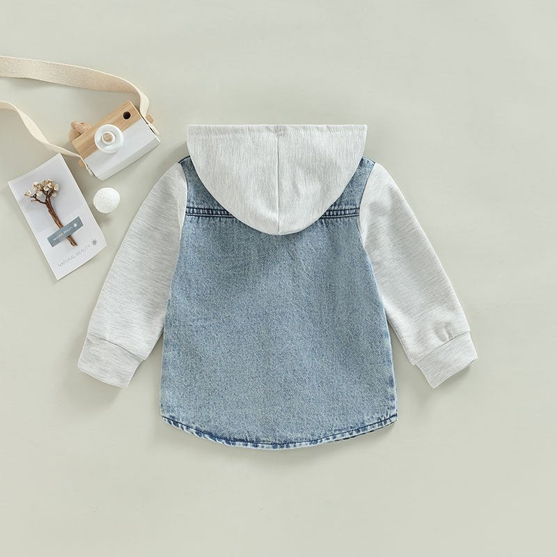 Hooded Denim Jacket - The Ollie Bee