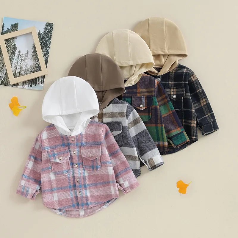 Hooded Flannel Jacket - The Ollie Bee