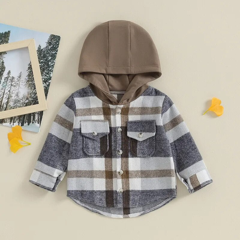 Hooded Flannel Jacket - The Ollie Bee