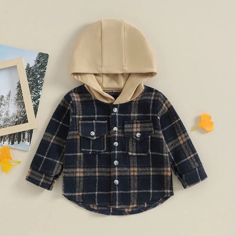 Hooded Flannel Jacket - The Ollie Bee