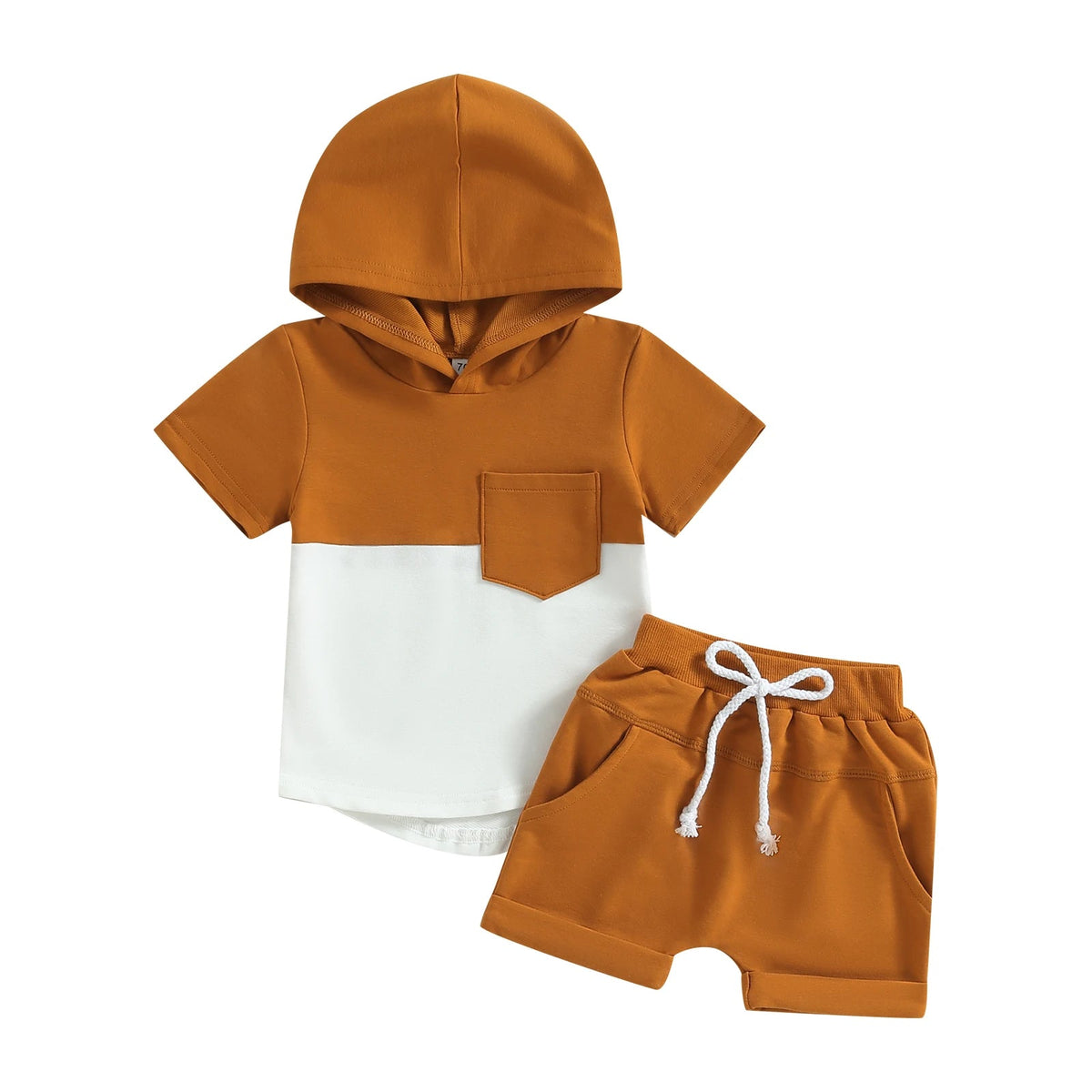 Hooded Two Tone Pocket Set - The Ollie Bee