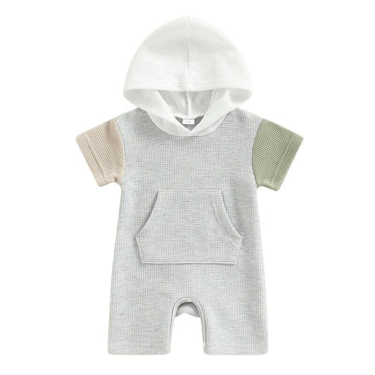 Hooded Waffle Onesie - The Ollie Bee