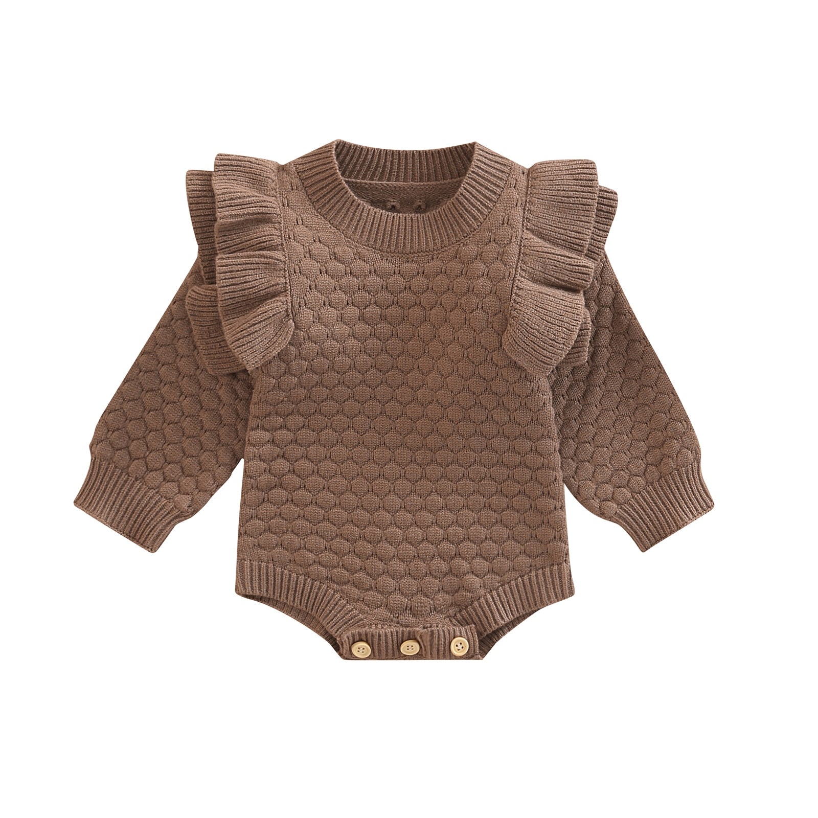 Knit Ruffle Sweater Onesie - The Ollie Bee
