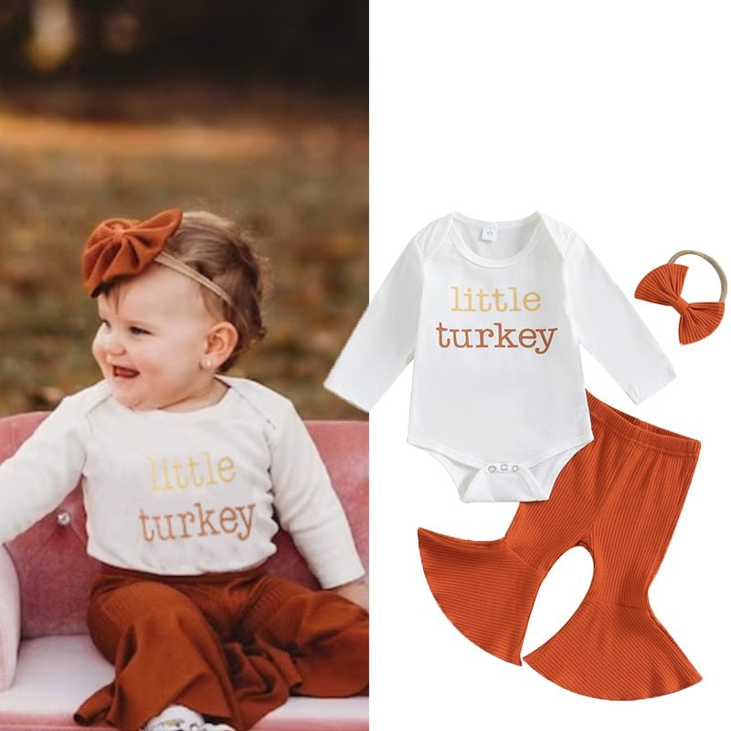 Little Turkey Flare Pants Set - The Ollie Bee